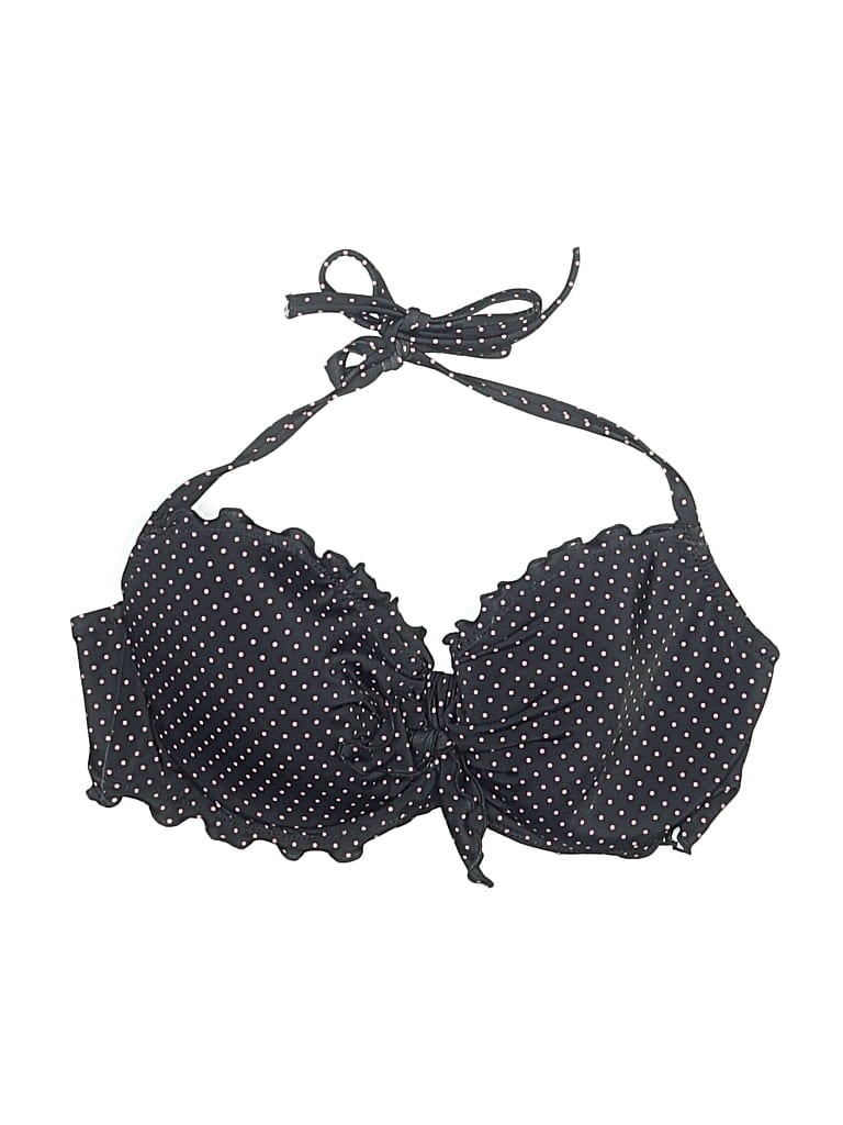 Click to view more detailed imagery on our partner's website Pre-owned Sundazed Swimsuit Top Black Polka Dots Pattern Swimwear