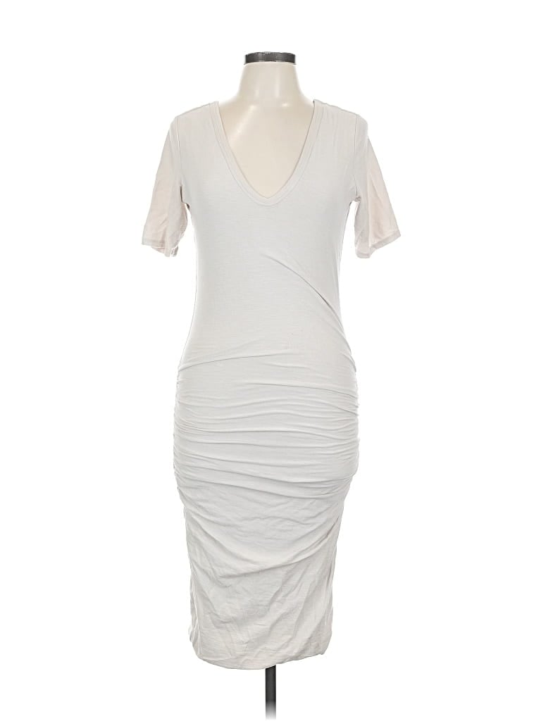Pre-owned James Perse Cocktail Dress In White