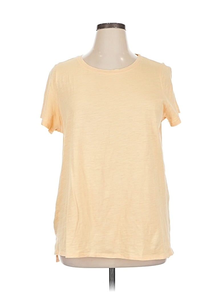 Pre-owned Eileen Fisher Short Sleeve T-shirt In Yellow