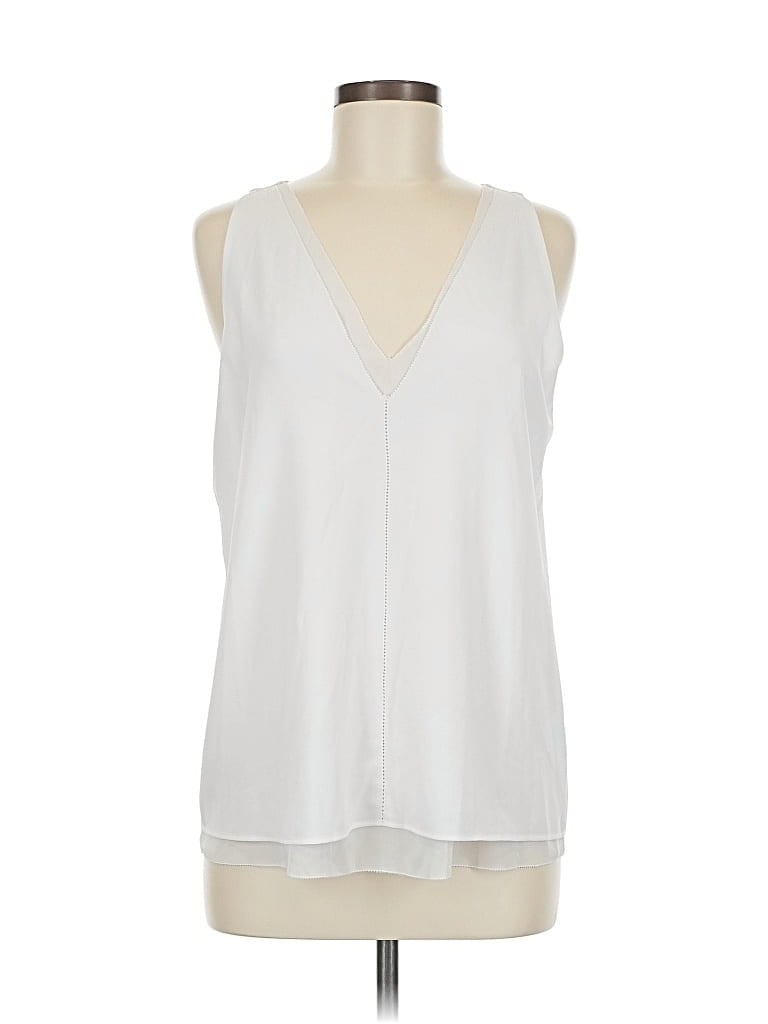 Pre-owned Cooper & Ella Sleeveless Blouse In White