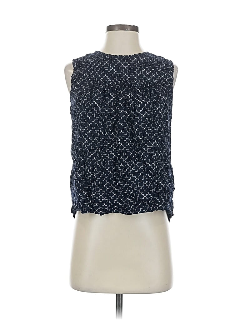 Pre-owned Ann Taylor Loft Outlet Sleeveless Blouse In Blue