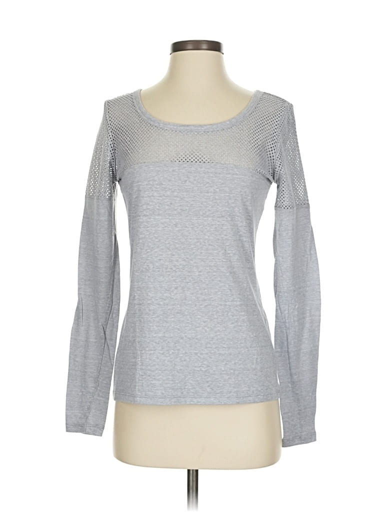 Pre-owned Uniquely Lorna Jane Long Sleeve T-shirt In Silver