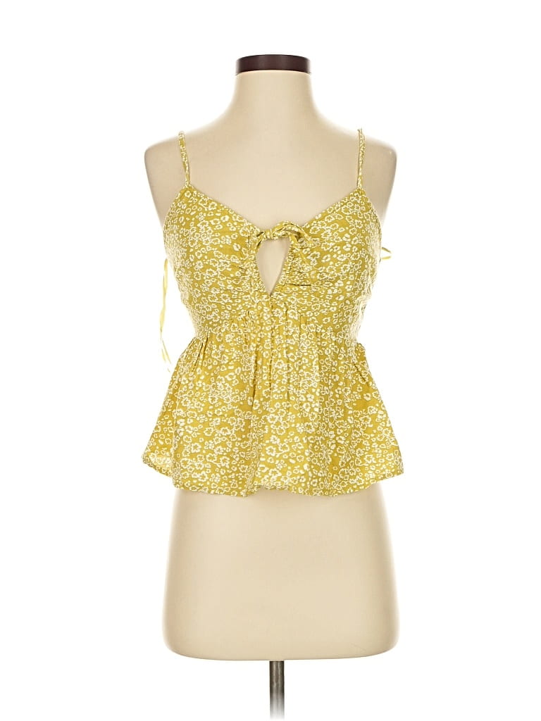 Pre-owned Midnight Sky Sleeveless Blouse In Yellow
