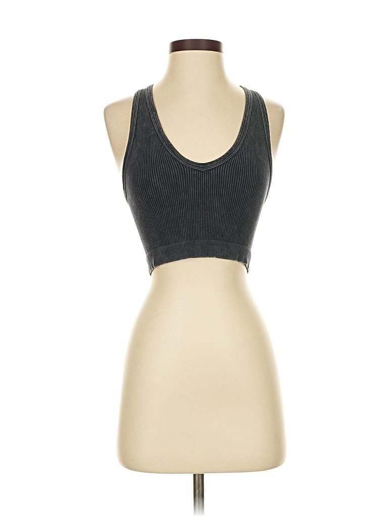 Pre-owned Pebby Forevee Tank Top Gray Strapless Neckline Tops