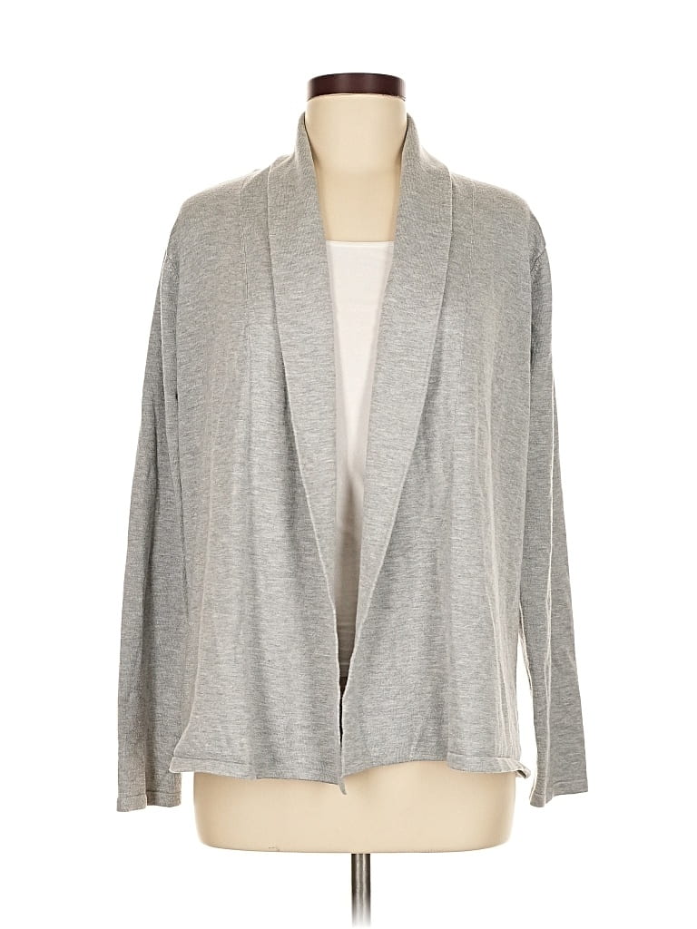 JOAN VASS NEW YORK Pre-owned Cardigan Sweater In Gray