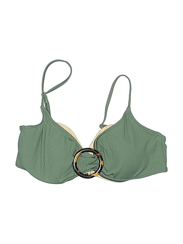 Click to view more detailed imagery on our partner's website Pre-owned Summersalt Swimsuit Top Green Solid Pattern Swimwear