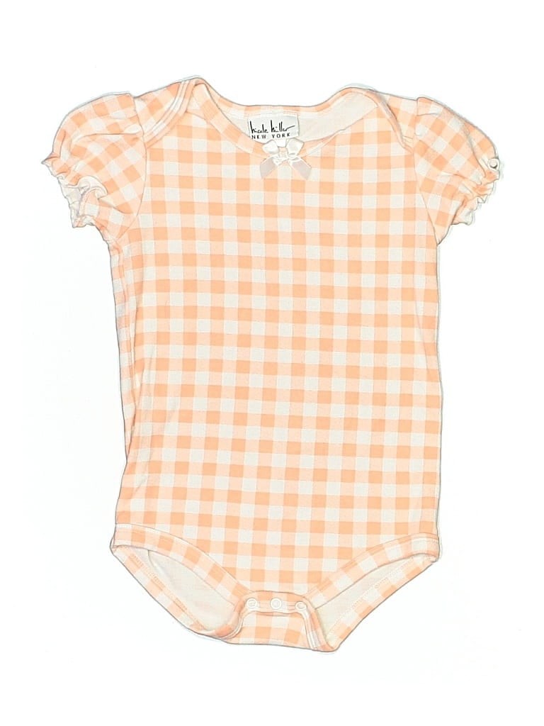 Pre-owned Nicole Miller Kids' Short Sleeve Onesie In Orange