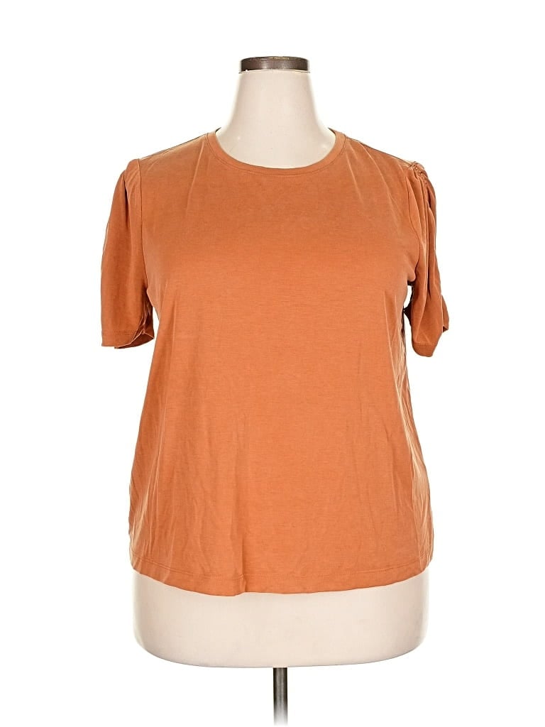 Pre-owned Simply Vera Vera Wang Short Sleeve T-shirt In Brown