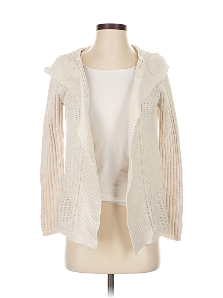 Pre-owned Roxy Cardigan Sweater In White
