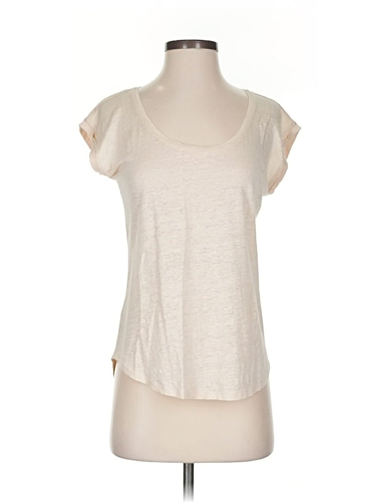 Pre-owned Ann Taylor Loft Short Sleeve T-shirt In White