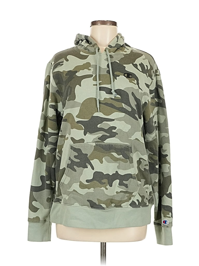 Pre-owned Champion Pullover Hoodie In Green