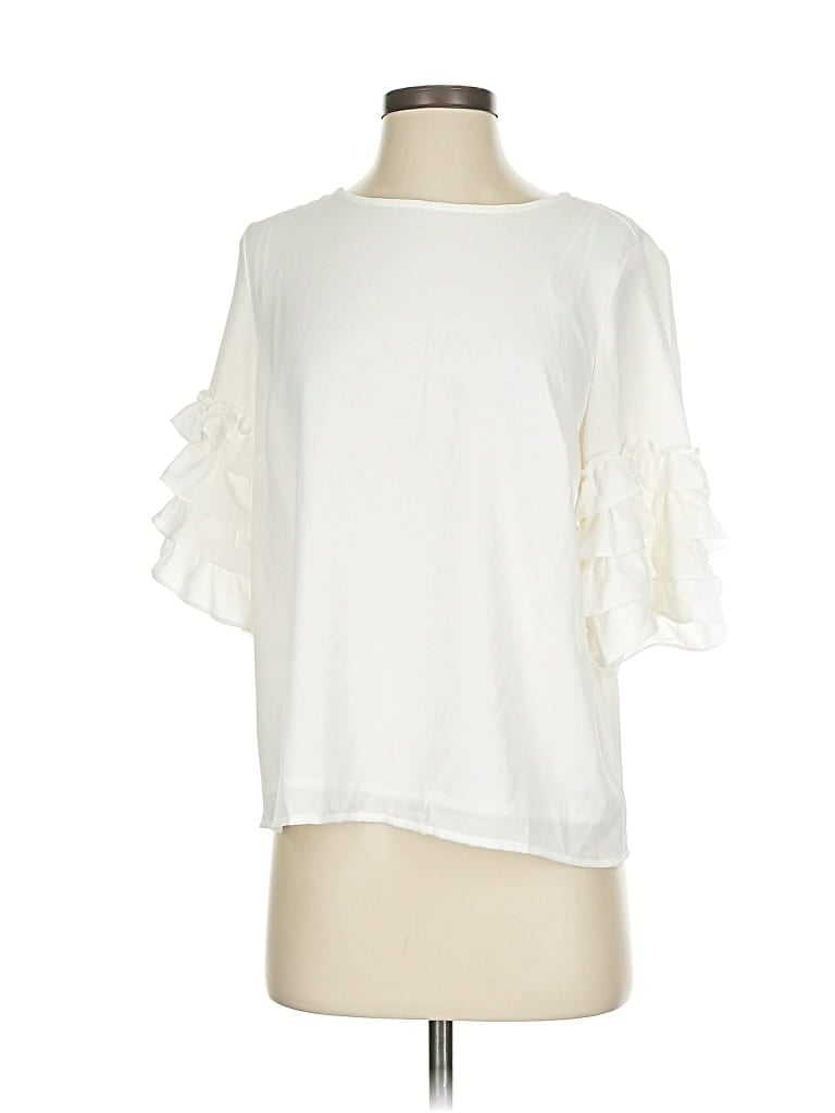 Click to view more detailed imagery on our partner's website Pre-owned Cece 3/4 Sleeve Blouse In White