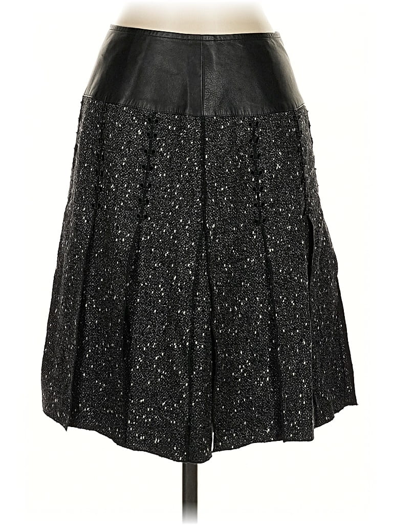 Pre-owned Carlisle Faux Leather Skirt In Black