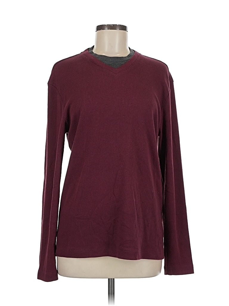 Click to view more detailed imagery on our partner's website Pre-owned John Ashford Pullover Sweater In Burgundy