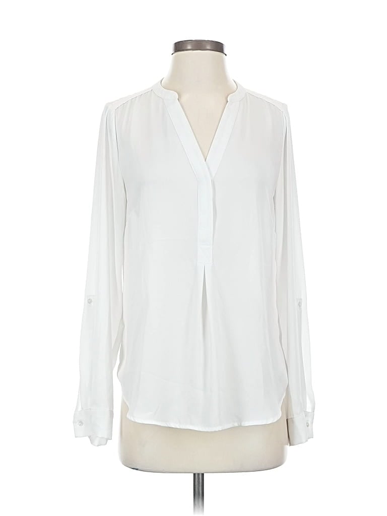 Pre-owned The Limited Long Sleeve Blouse In White