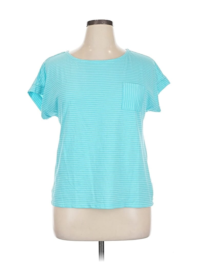 Click to view more detailed imagery on our partner's website Pre-owned Talbots Short Sleeve T-shirt In Blue