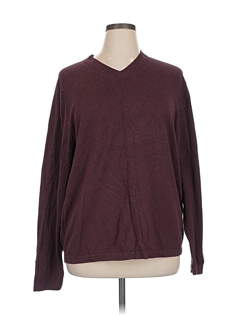 Pre-owned Alfani Pullover Sweater In Burgundy