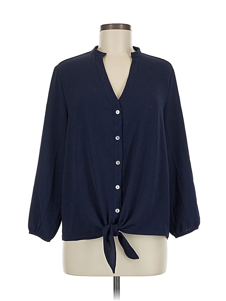 Pre-owned Supply & Demand 3/4 Sleeve Blouse In Blue