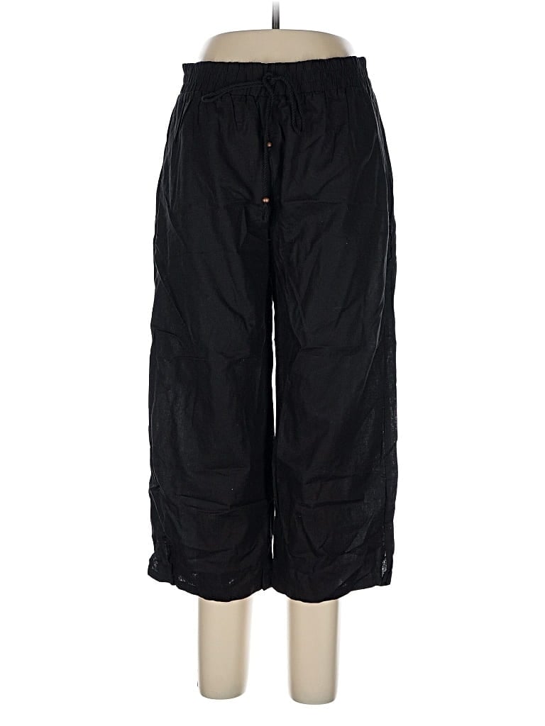 Pre-owned Hester & Orchard Linen Pants In Black