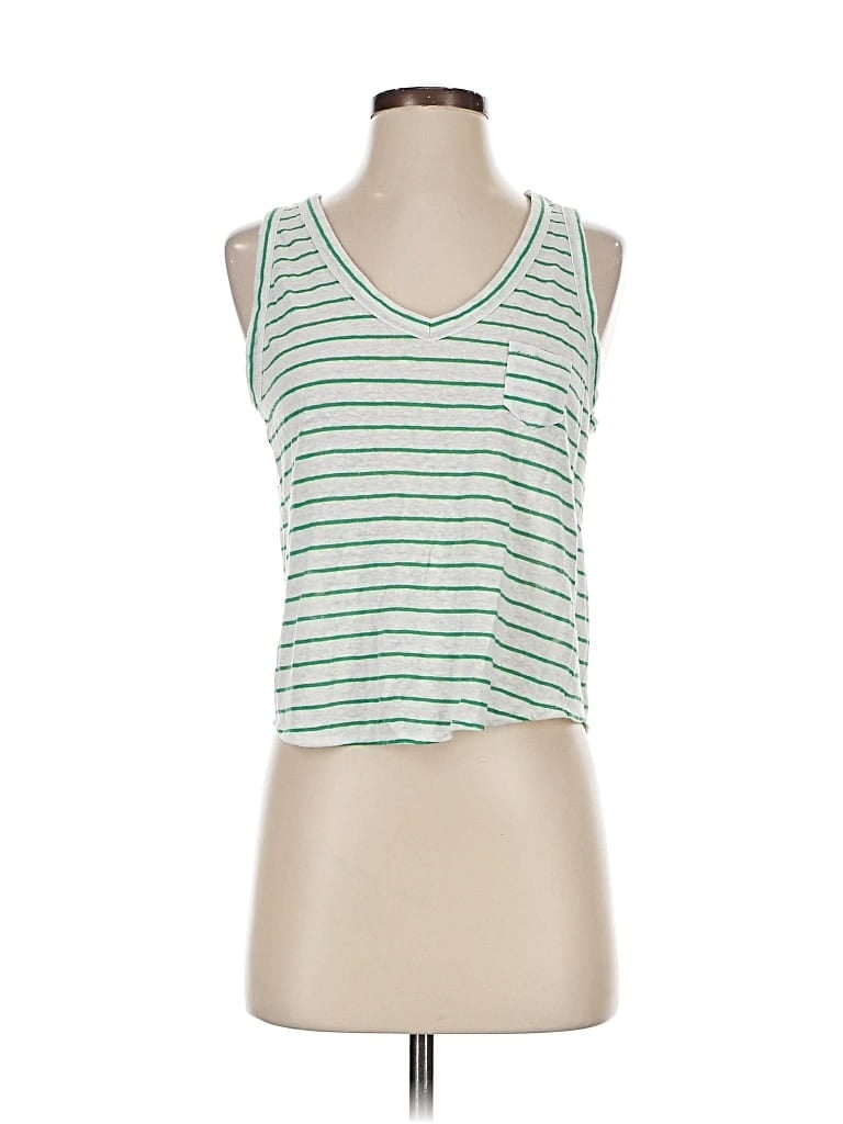 Pre-owned Universal Thread Tank Top Green Plunge Neckline Tops