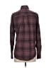 Express Plaid Burgundy Long Sleeve Button-Down Shirt Size XS - photo 2