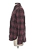 Express Plaid Burgundy Long Sleeve Button-Down Shirt Size XS - photo 5