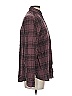Express Plaid Burgundy Long Sleeve Button-Down Shirt Size XS - photo 4