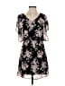 Charming Charlie 100% Polyester Floral Black Casual Dress Size S - photo 1