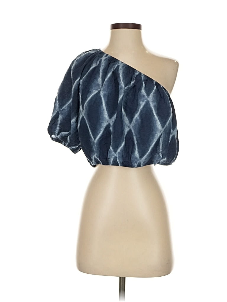 Pre-owned Banana Republic Factory Store 3/4 Sleeve Blouse In Blue