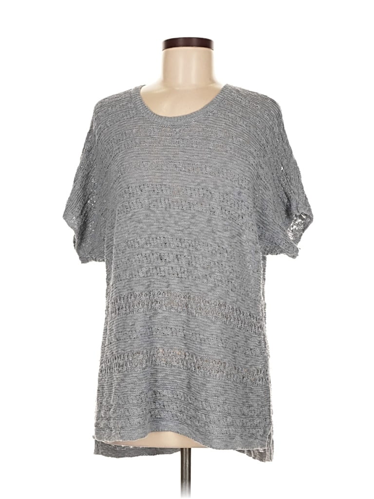 Pre-owned Jjill Poncho In Gray