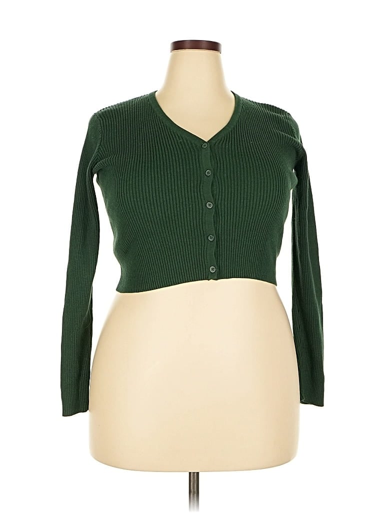 Pre-owned Brandy Melville Cardigan Sweater In Green