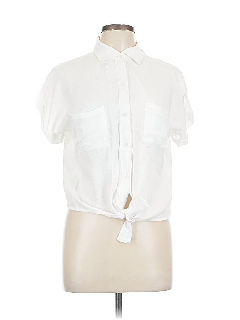 SIM & SAM Pre-owned Short Sleeve Blouse In White
