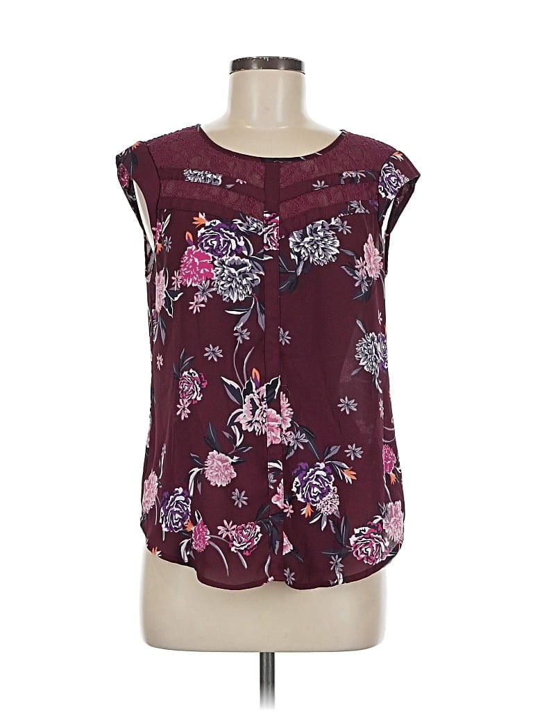 Pre-owned Candies Candie's Sleeveless Blouse In Burgundy
