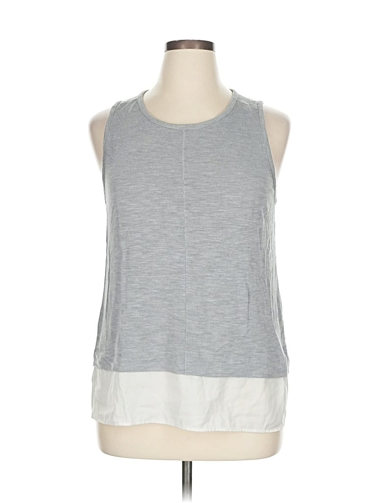 Pre-owned J.crew Factory Store Sleeveless T-shirt In Gray