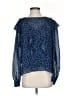 Parker 100% Recycled Polyester Blue Long Sleeve Blouse Size S - photo 1
