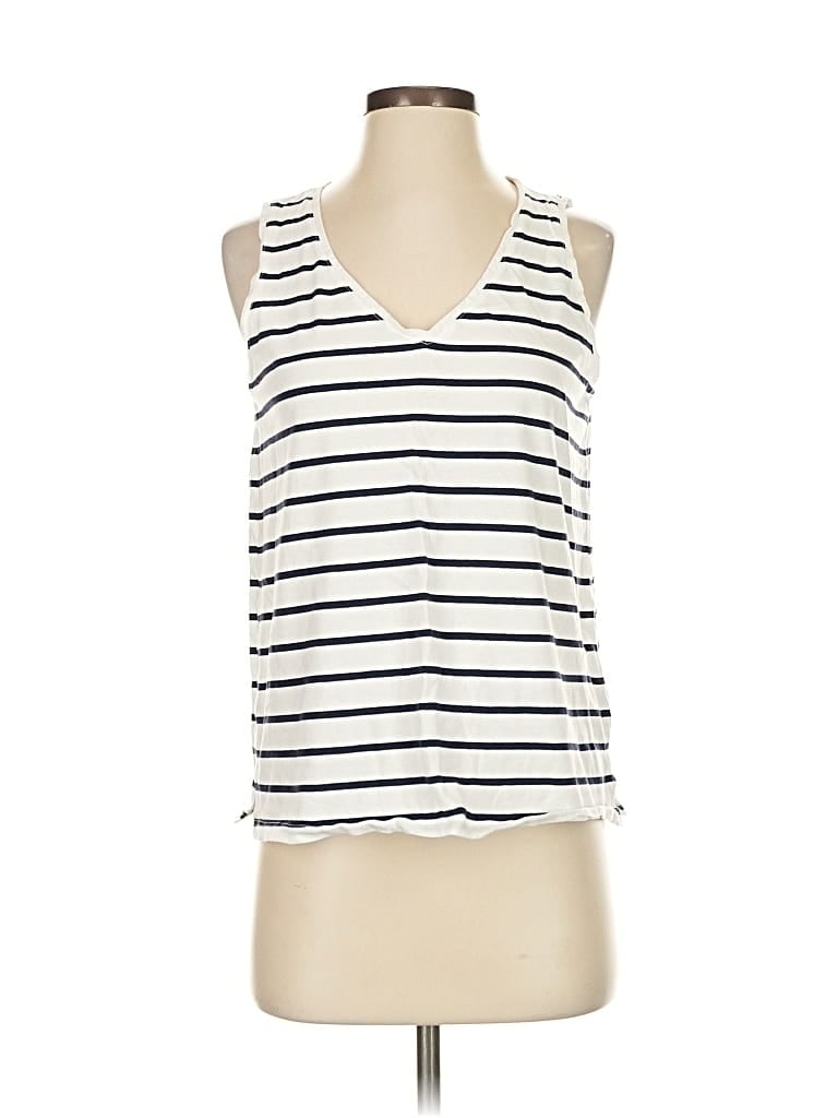 OLD NAVY Pre-owned Tank Top Ivory Plunge Neckline Tops In White