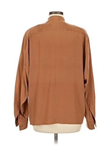 Linda Allard Ellen Tracy Long Sleeve Silk Top (view 2)
