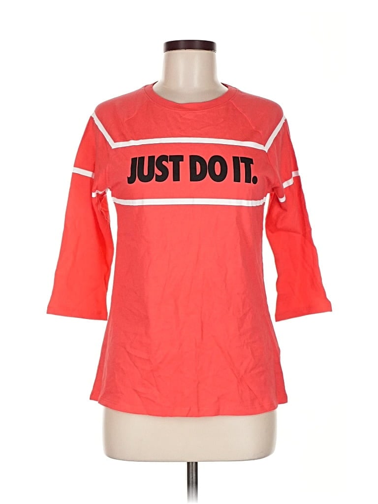 NIKE Pre-owned 3/4 Sleeve T-shirt In Red
