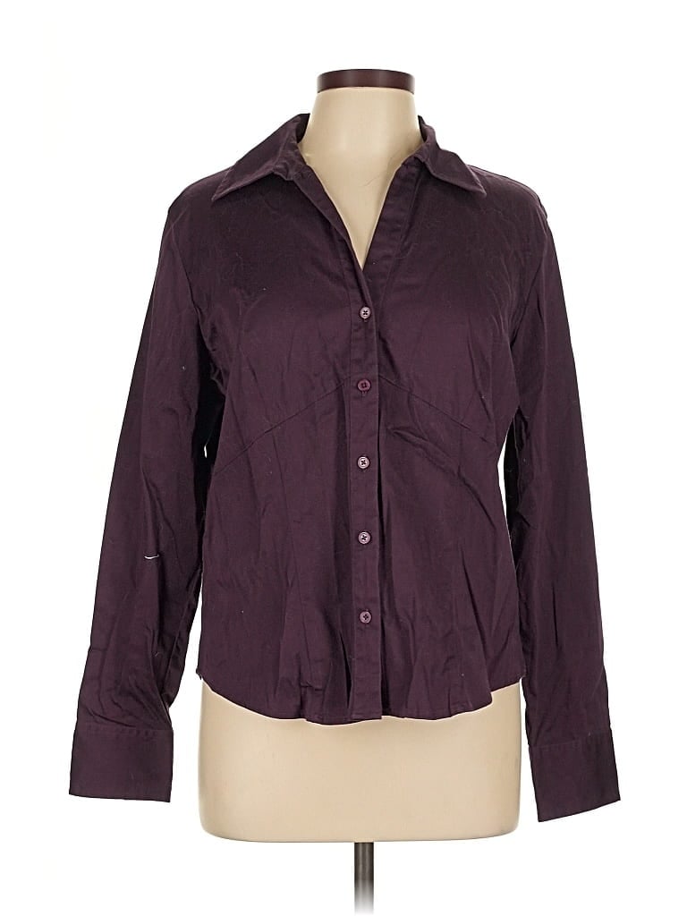 Click to view more detailed imagery on our partner's website Pre-owned Van Heusen Long Sleeve Button Down Shirt In Burgundy