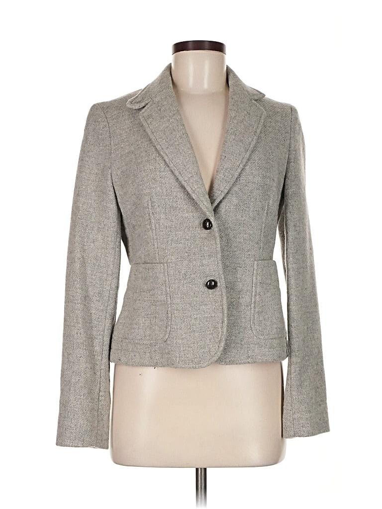 Pre-owned Banana Republic Wool Blazer Jacket In Gray