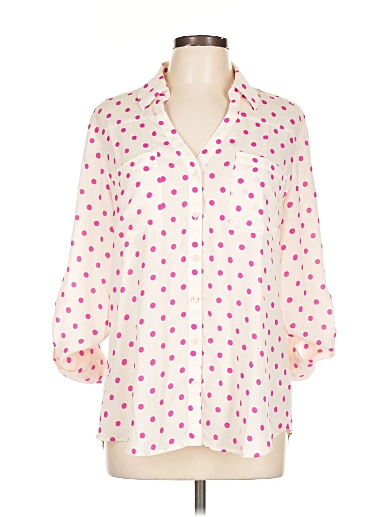Pre-owned Express Outlet 3/4 Sleeve Blouse In Pink