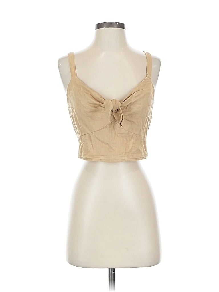 UNIVERSAL THREAD Pre-owned Sleeveless Top Tan Sweetheart Neckline Tops In Brown