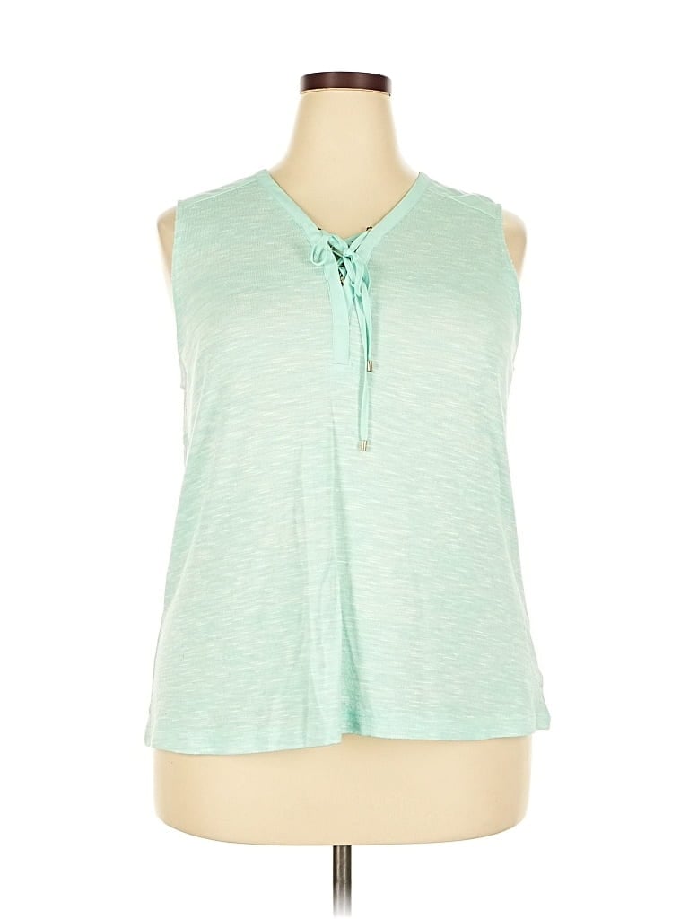 Pre-owned Jones New York Signature Sleeveless T-shirt In Green