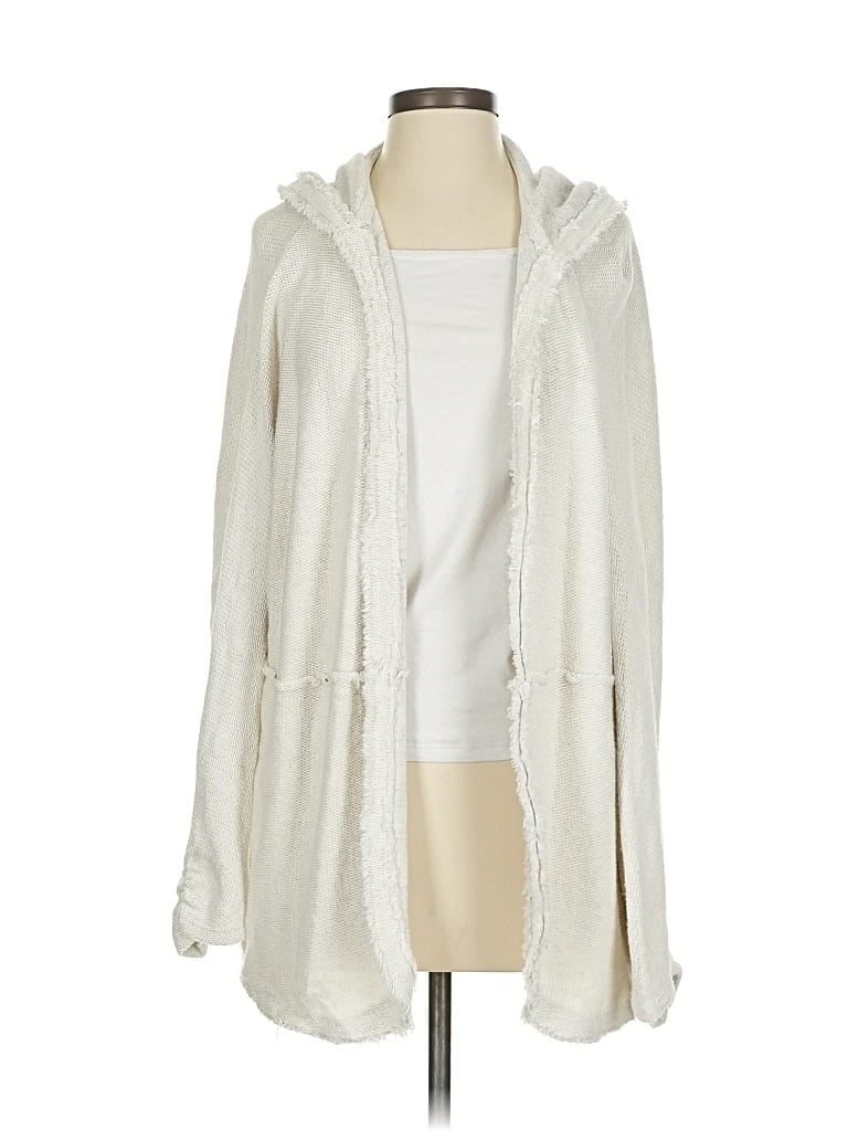 Pre-owned True Craft Cardigan Sweater In White