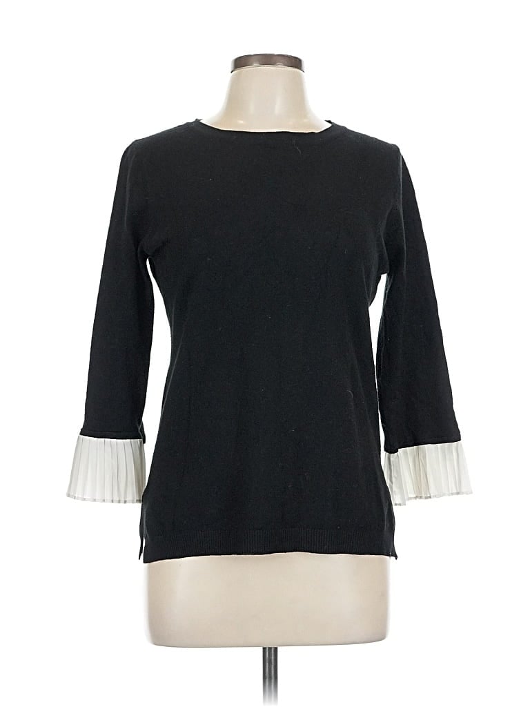 Pre-owned Vila Milano 3/4 Sleeve Top Black Boatneck Tops