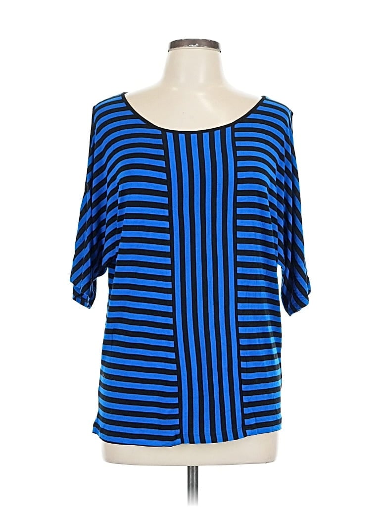 CABLE & GAUGE Pre-owned 3/4 Sleeve T-shirt In Blue