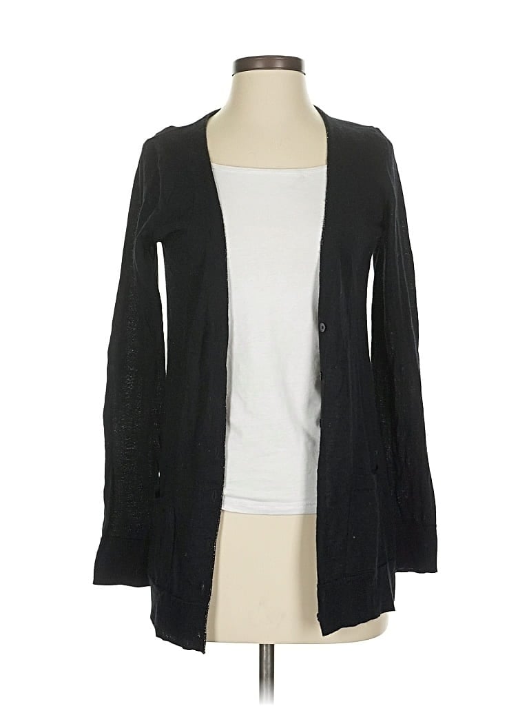 Pre-owned Gap Wool Cardigan Sweater In Black