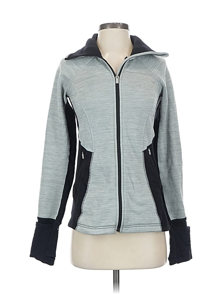 Pre-owned Athleta Track Jacket In Gray