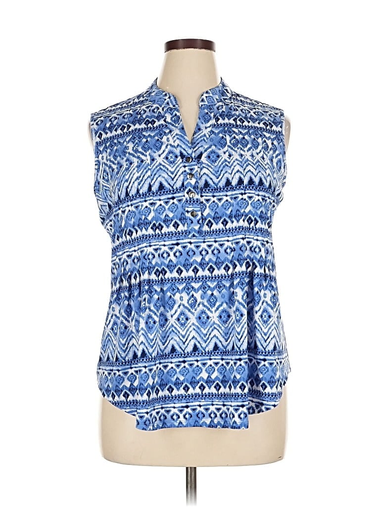 Pre-owned Db Established 1962 Sleeveless Button Down Shirt In Blue