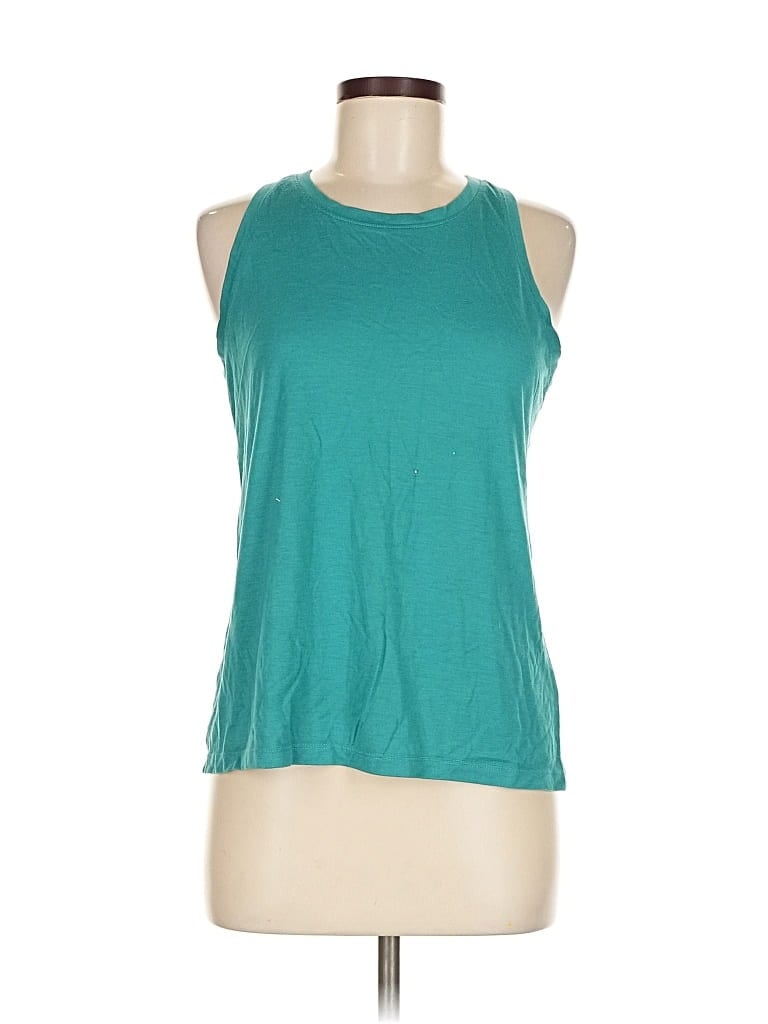 Pre-owned Active By Old Navy Sleeveless Top Teal Halter Neckline Tops In Blue
